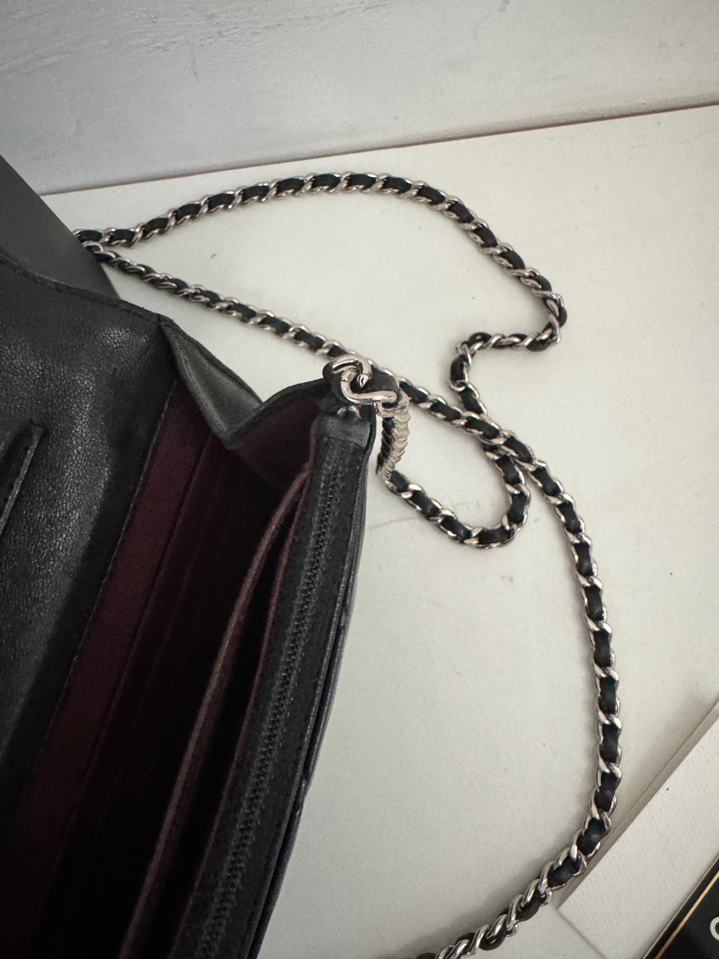 CHANEL Classic Wallet on Chain "WOC" Lambskin