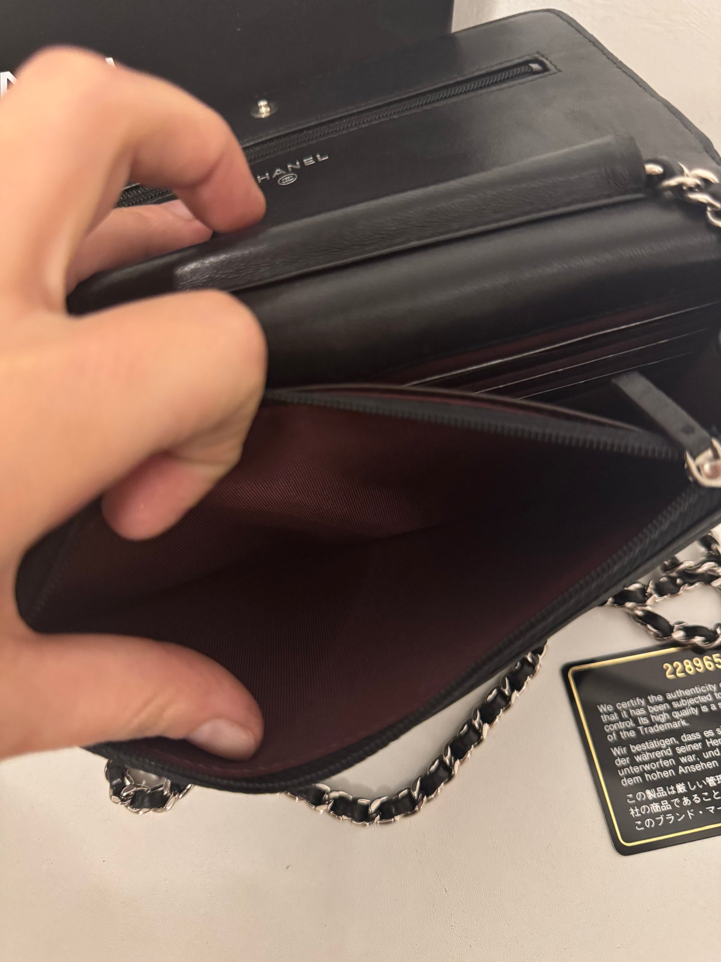 CHANEL Classic Wallet on Chain "WOC"