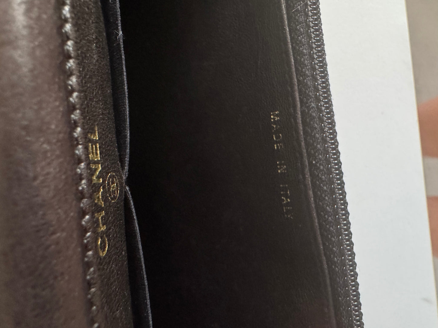 CHANEL Classic Wallet on Chain "WOC" Caviar GHW