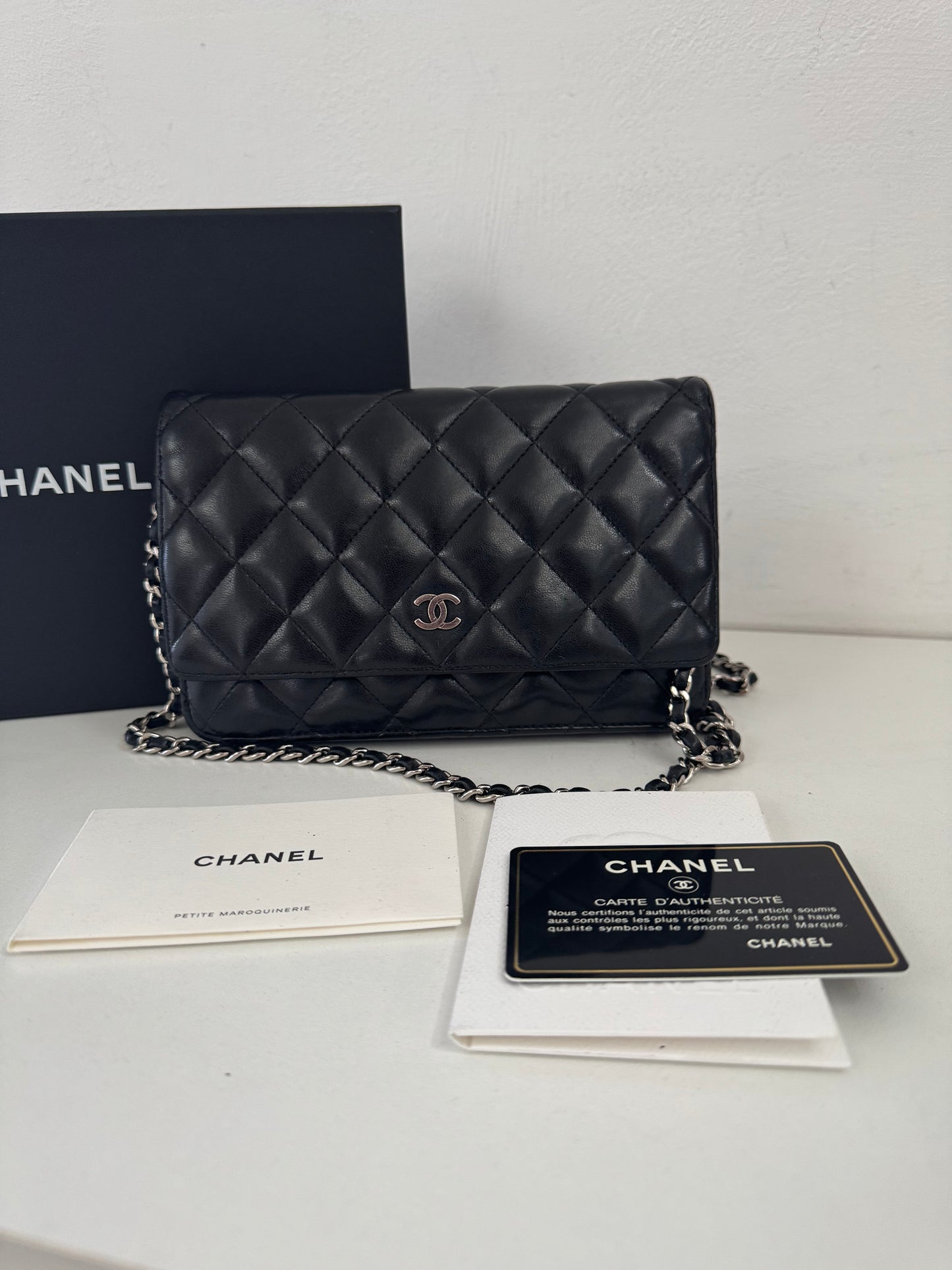 CHANEL Classic Wallet on Chain "WOC" Lambskin