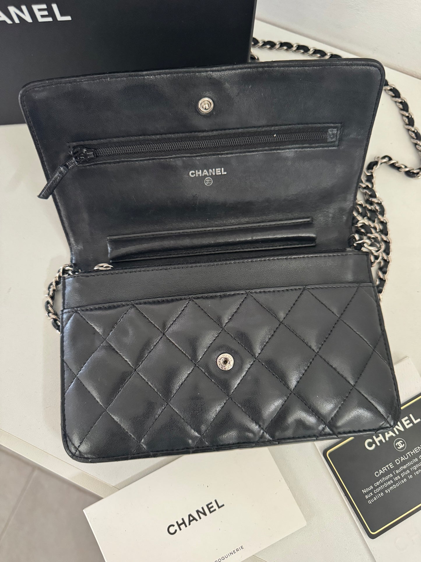 CHANEL Classic Wallet on Chain "WOC" Lambskin