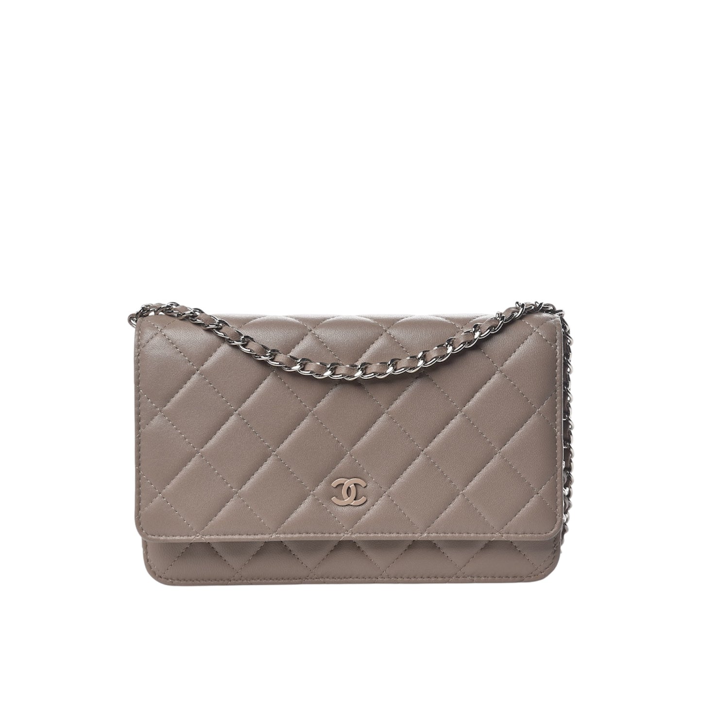 CHANEL Classic Wallet on Chain "WOC" Lambskin Taupe