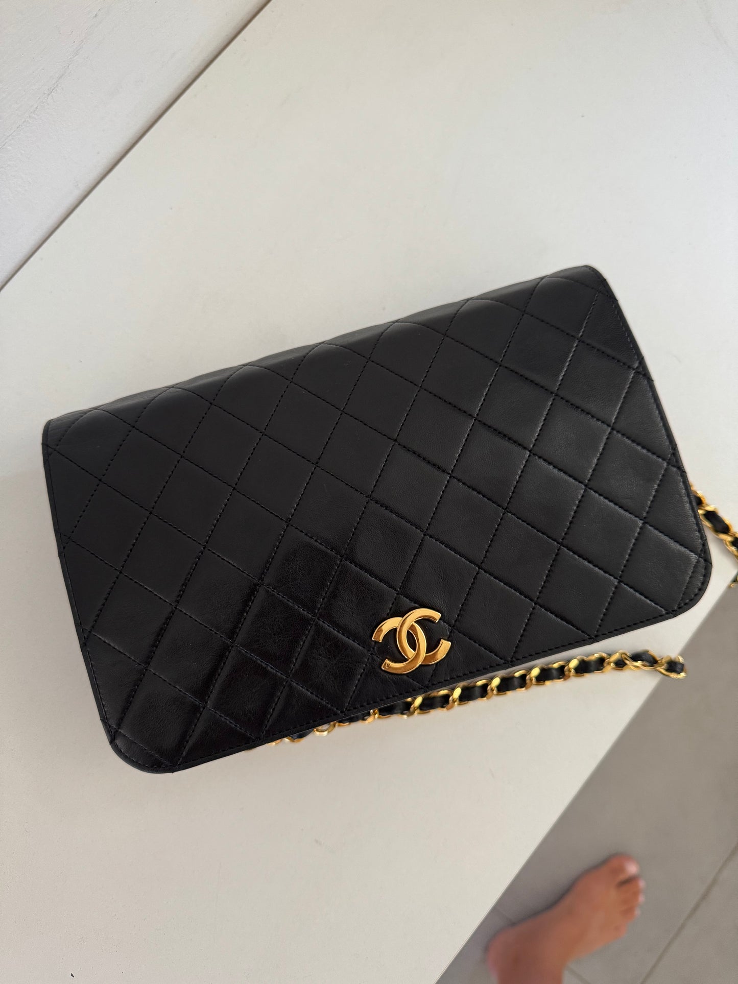 CHANEL Vintage Medium Full Flap Bag Pushlock