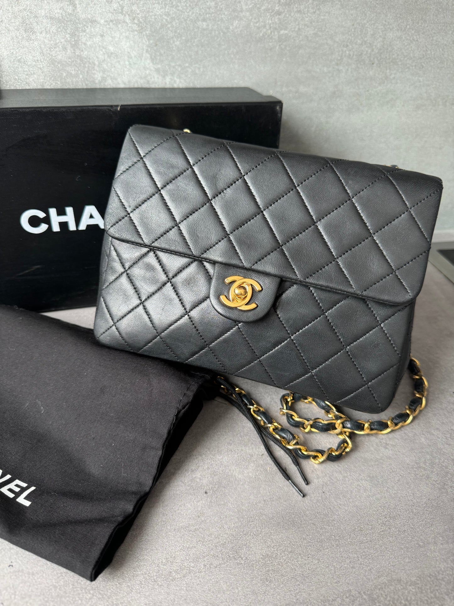 CHANEL Vintage Square Single Flap Bag Small