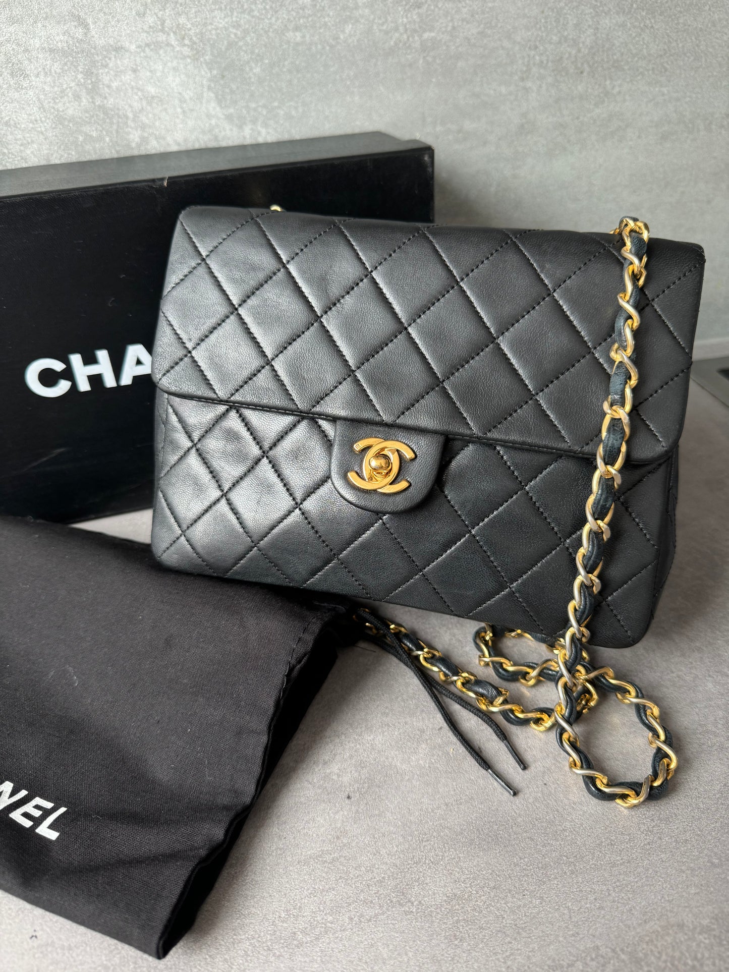 CHANEL Vintage Square Single Flap Bag Small
