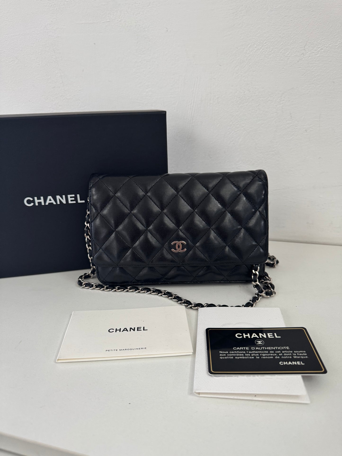 CHANEL Classic Wallet on Chain "WOC" Lambskin