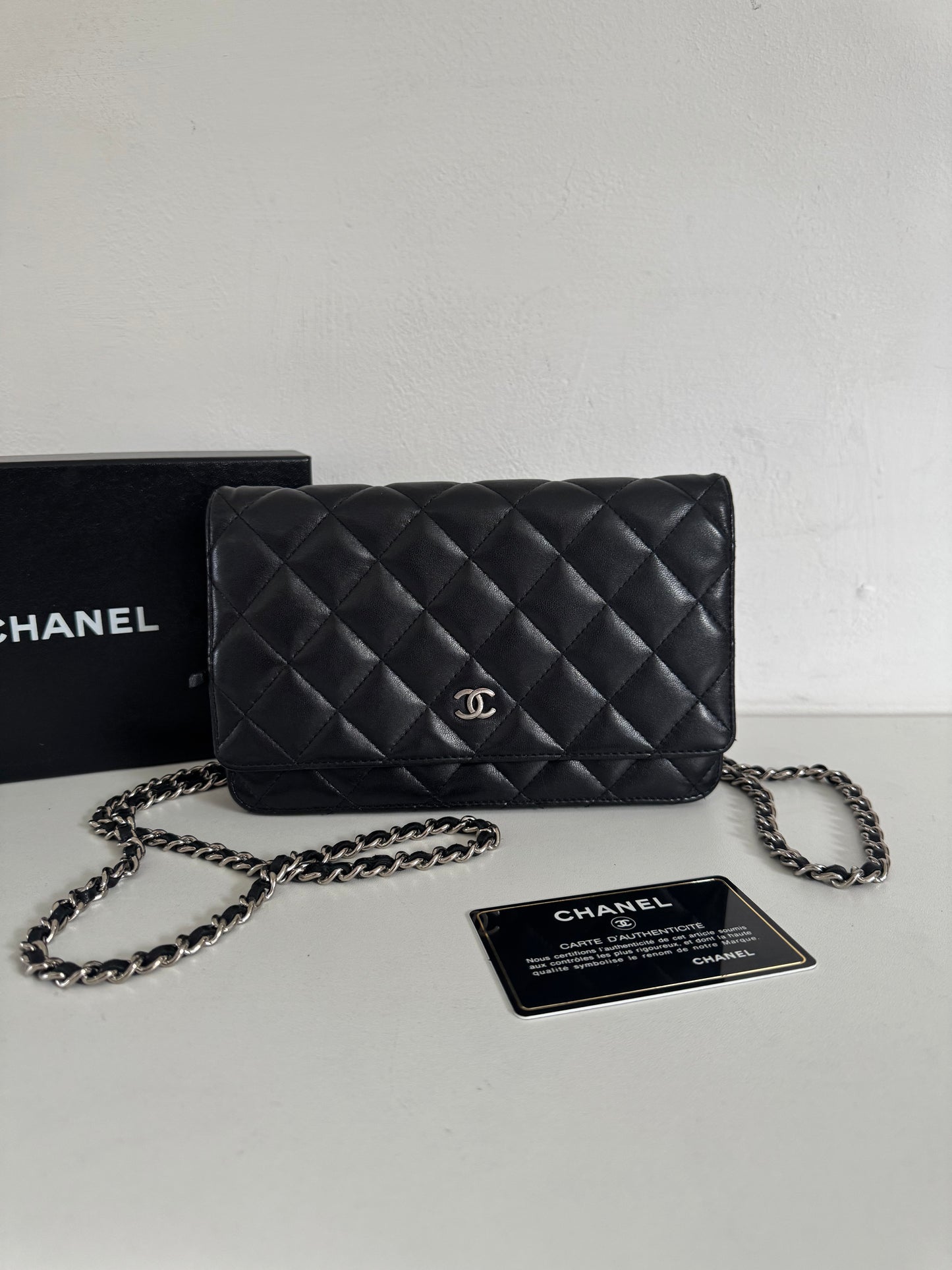 CHANEL Classic Wallet on Chain "WOC" Lambskin