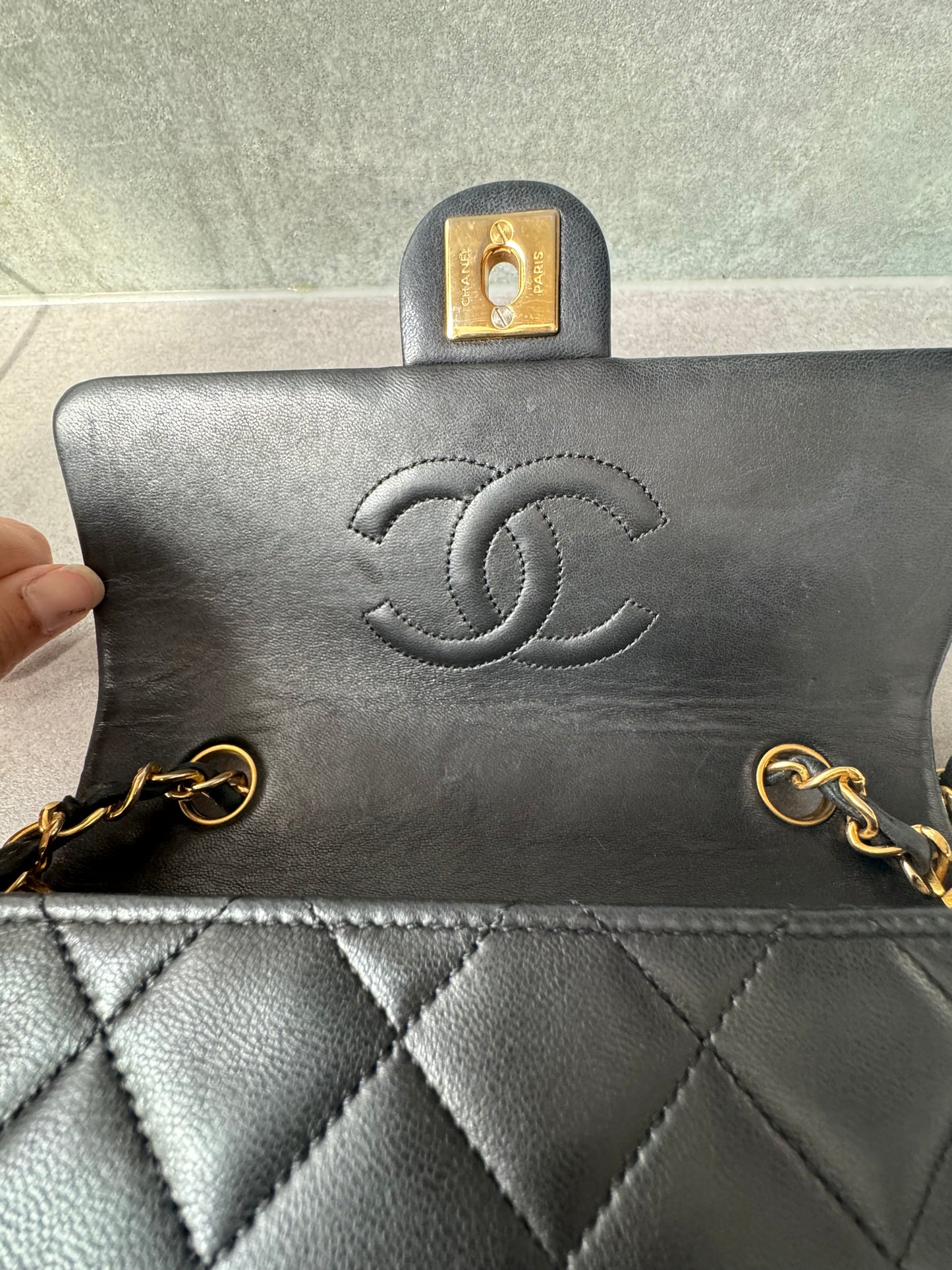 CHANEL Vintage Square Single Flap Bag Small