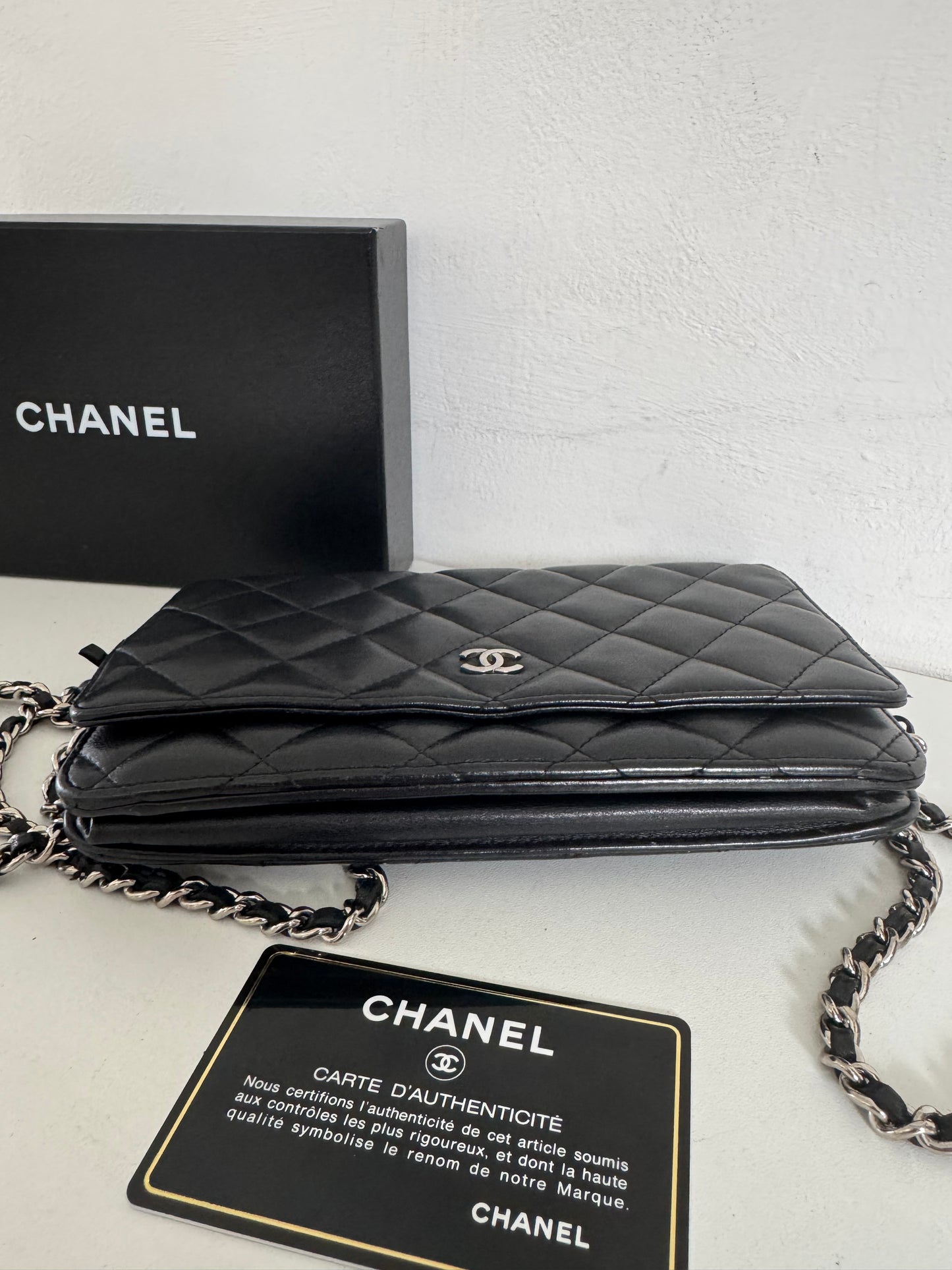 CHANEL Classic Wallet on Chain "WOC" Lambskin