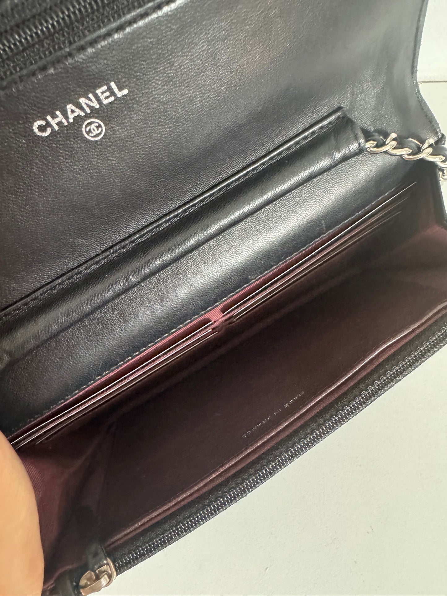 CHANEL Classic Wallet on Chain "WOC" Lambskin