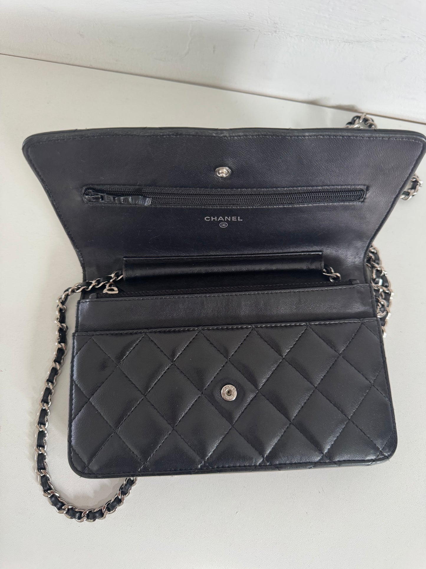 CHANEL Classic Wallet on Chain "WOC" Lambskin