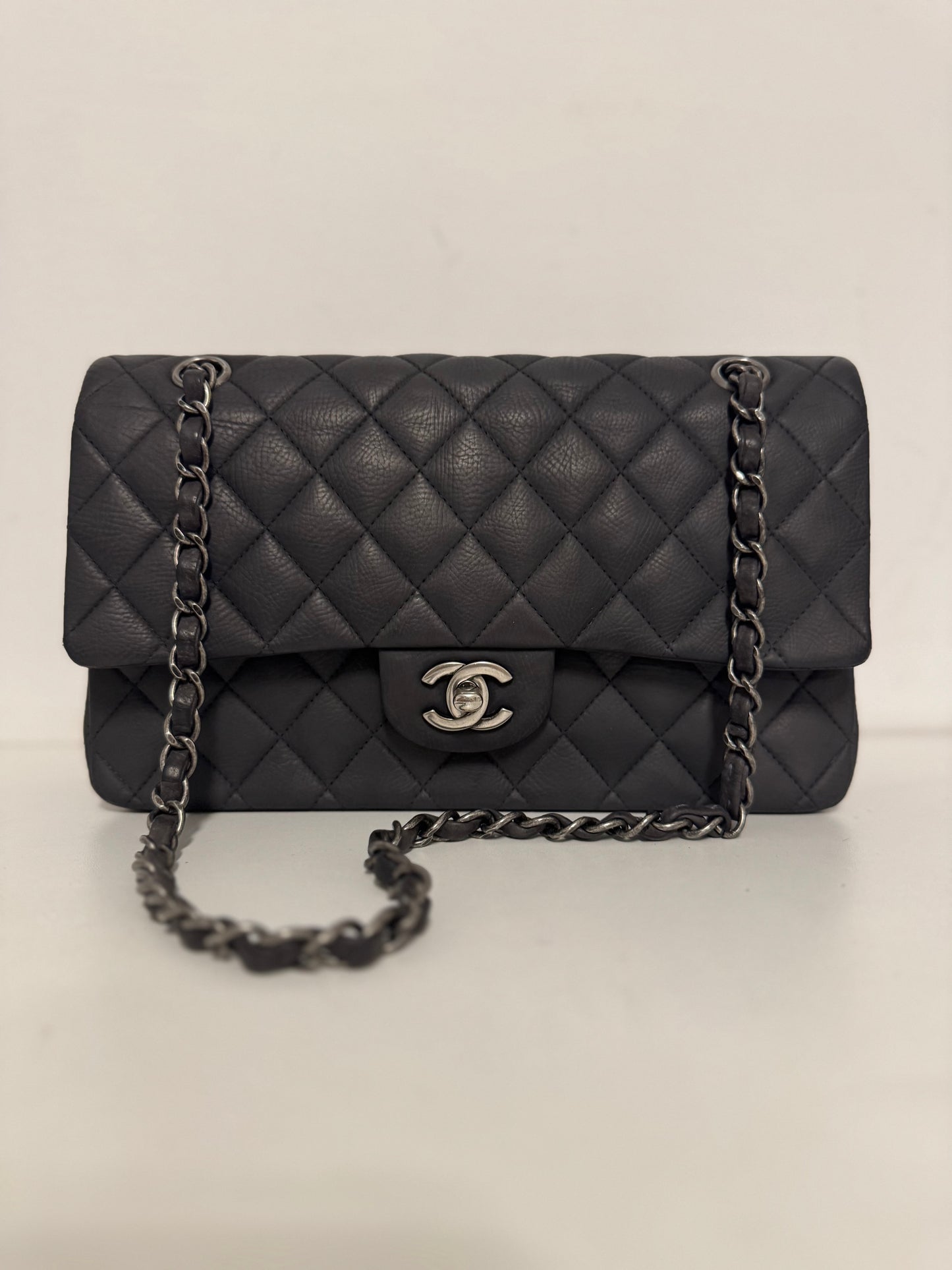 CHANEL Vintage Medium Double Flap Bag Caviar