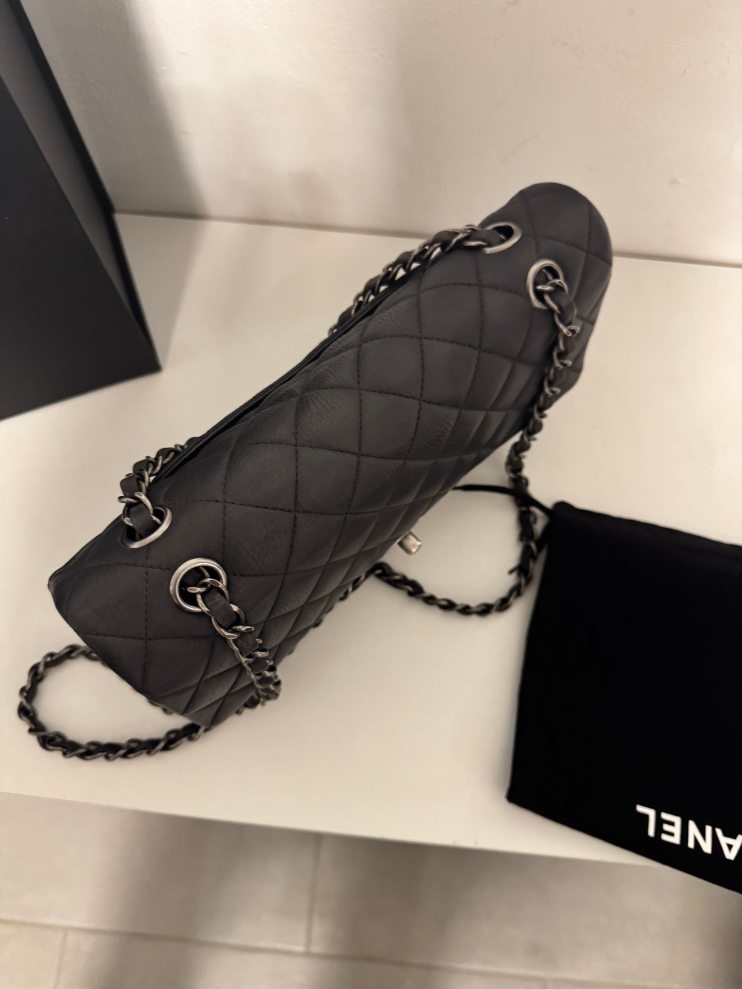 CHANEL Vintage Medium Double Flap Bag Caviar