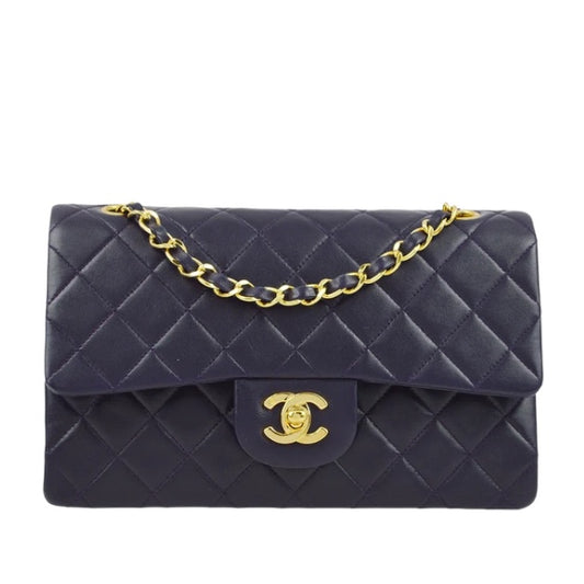 CHANEL Classic Medium Double Flap Bag Navy