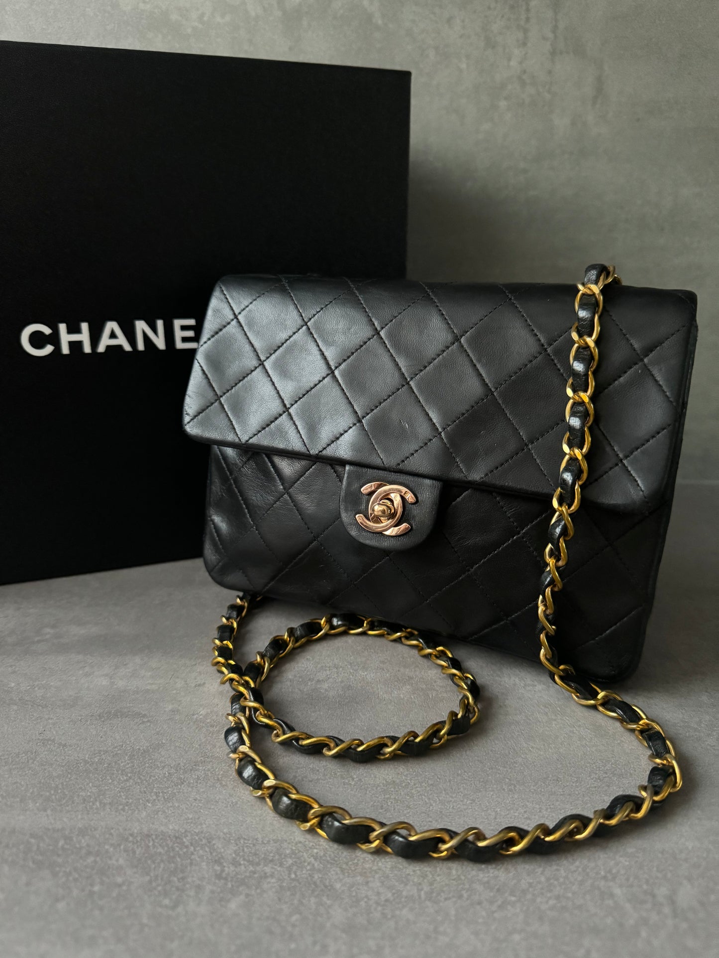 CHANEL Vintage Square Single Flap Bag Small