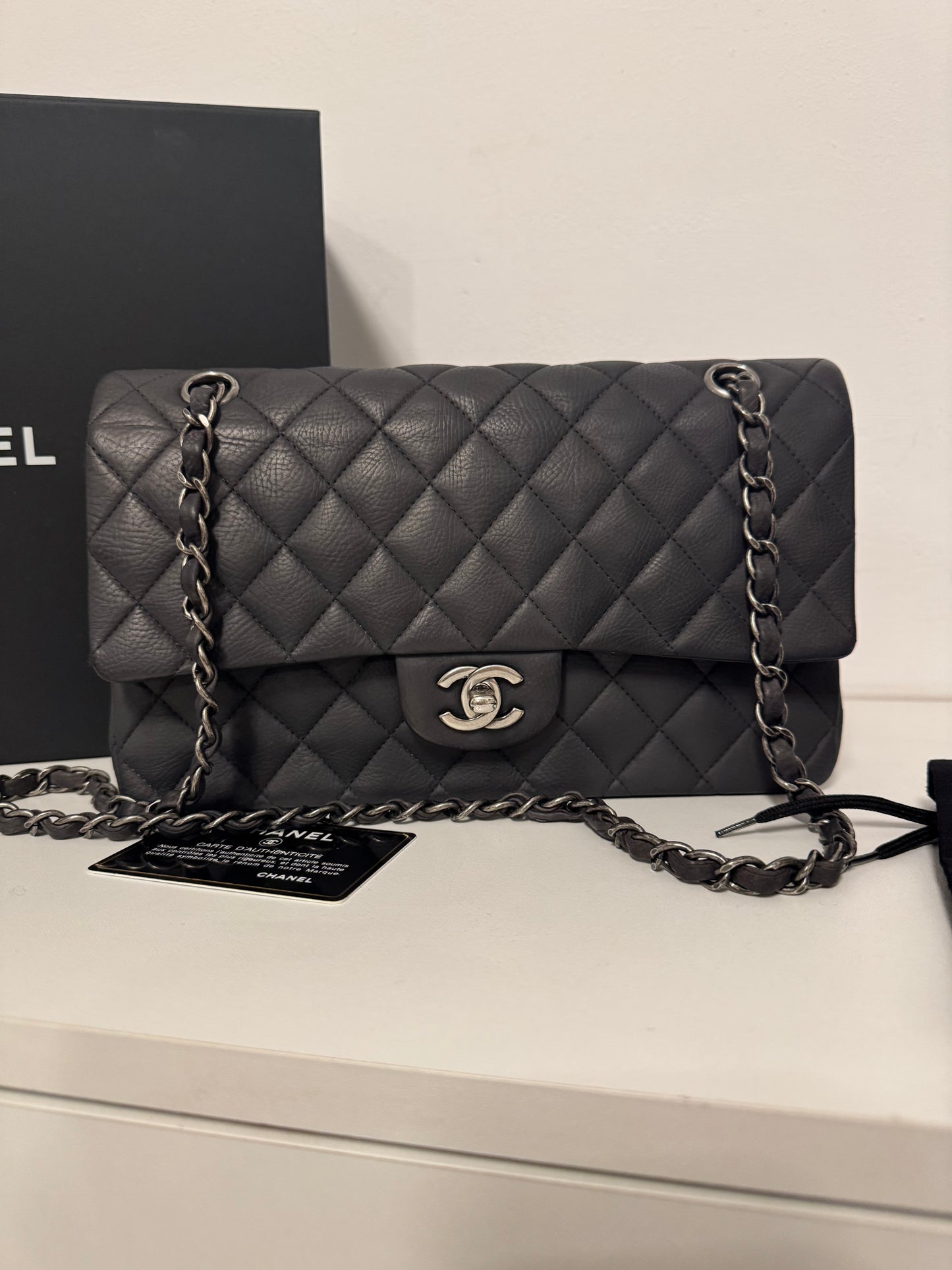 CHANEL Vintage Medium Double Flap Bag Caviar