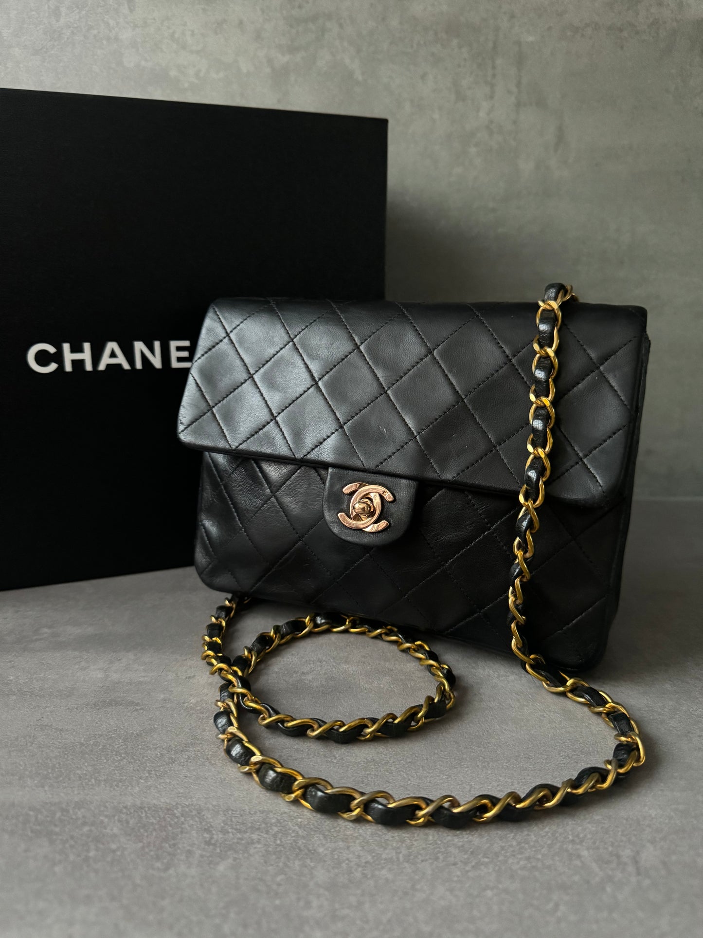 CHANEL Vintage Square Single Flap Bag Small