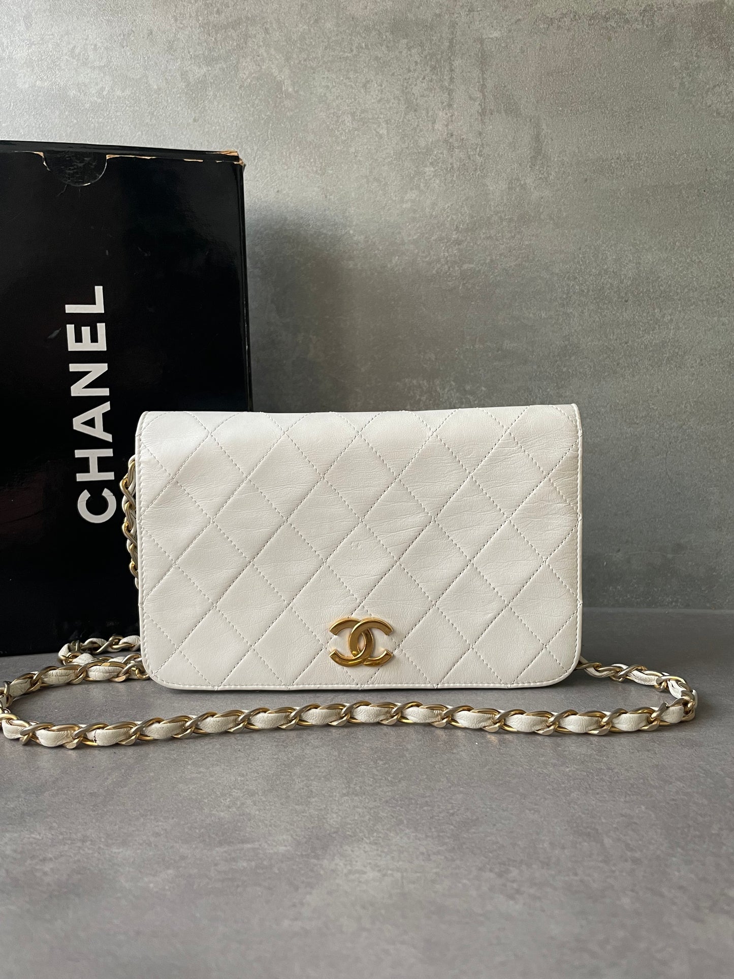 CHANEL Small Vintage Full Flap Bag Pushlock