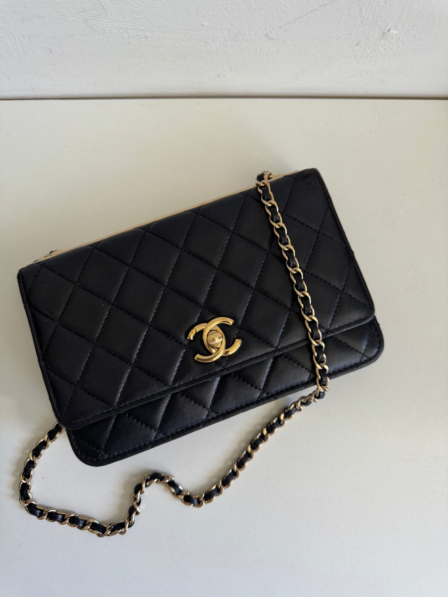 CHANEL Classic Wallet on Chain "WOC" Turnlock