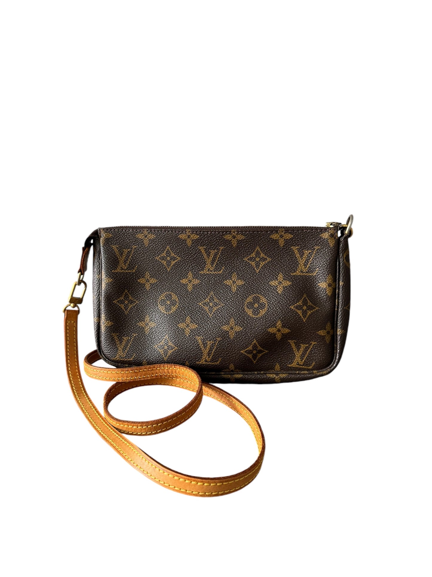 LOUIS VUITTON SAC Pochette Monogram Canvas Long Strap