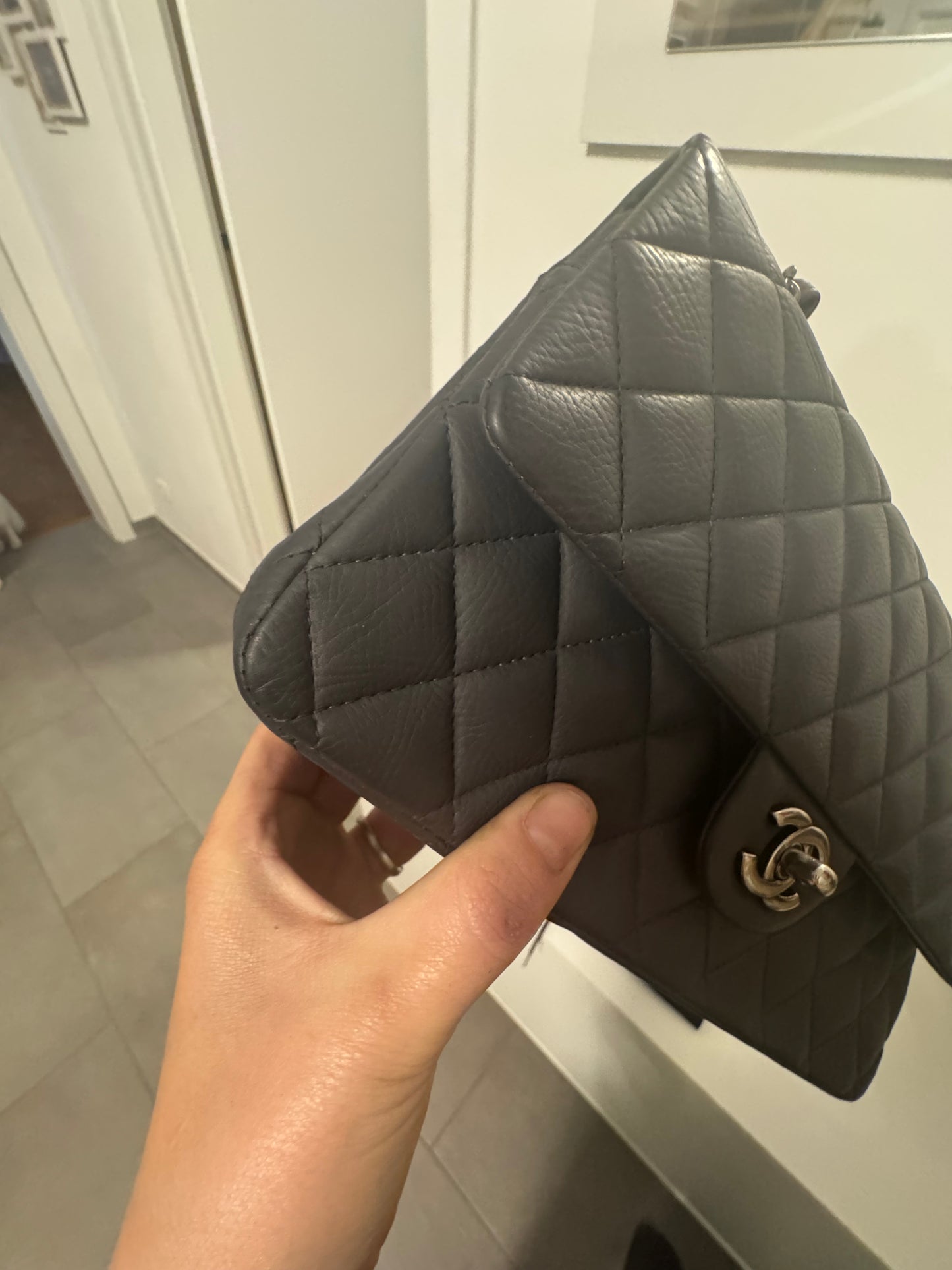 CHANEL Vintage Medium Double Flap Bag Caviar