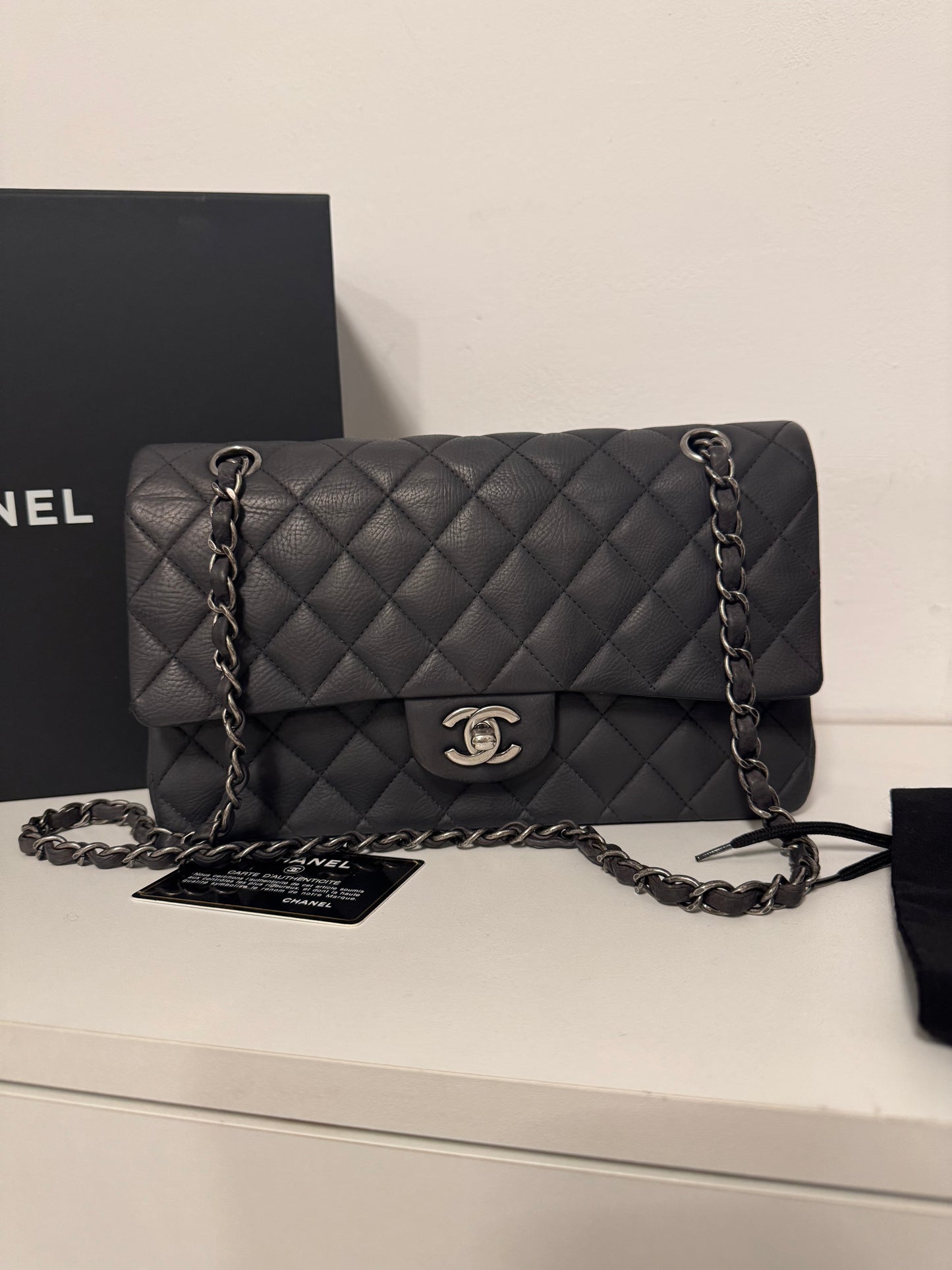 CHANEL Vintage Medium Double Flap Bag Caviar