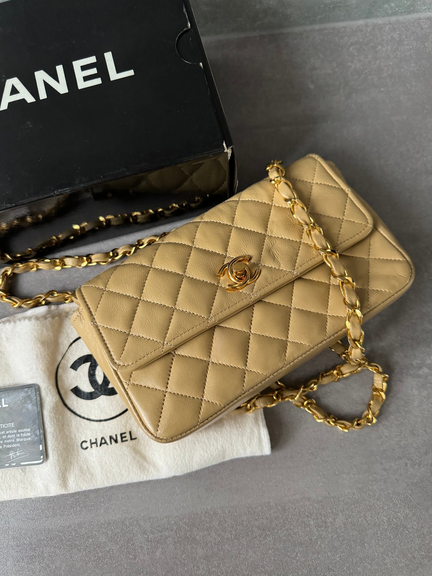 CHANEL Vintage Single Mini Full Flap Bag