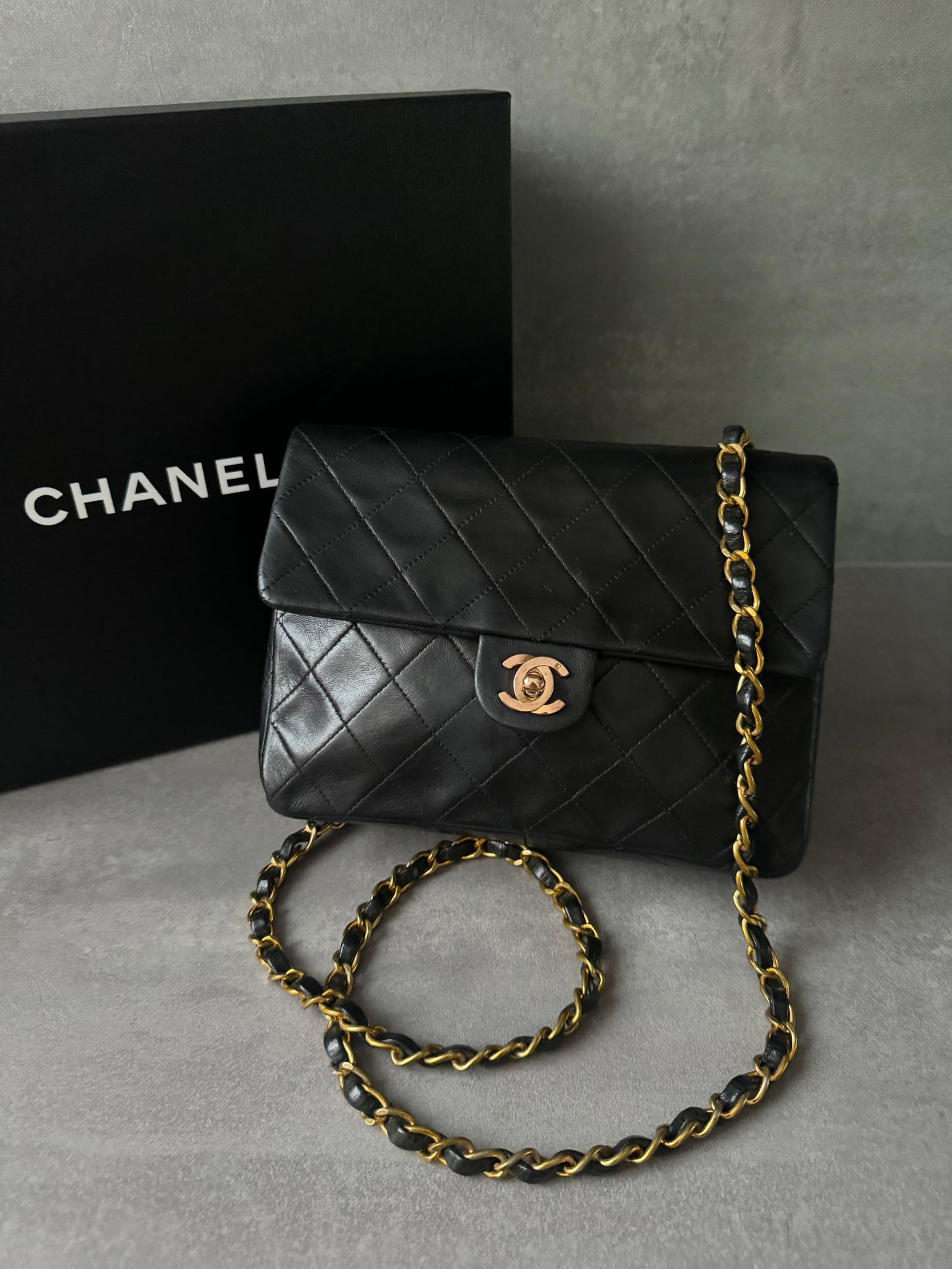 CHANEL Vintage Square Single Flap Bag Small