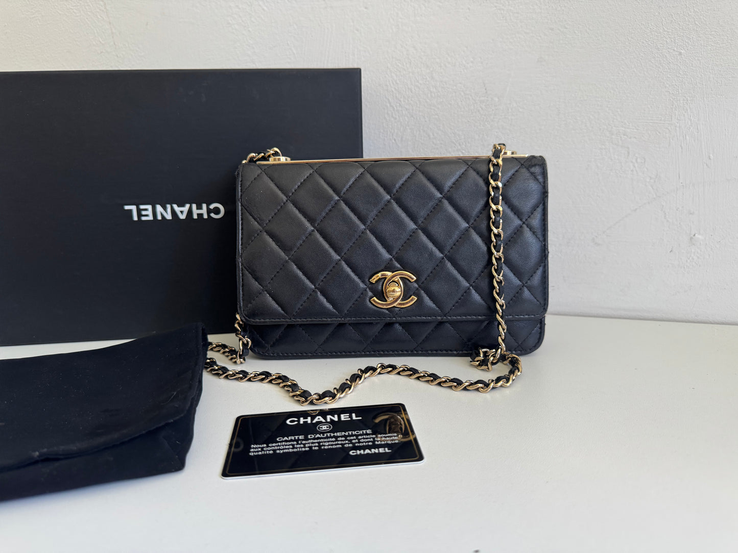 CHANEL Classic Wallet on Chain "WOC" Turnlock