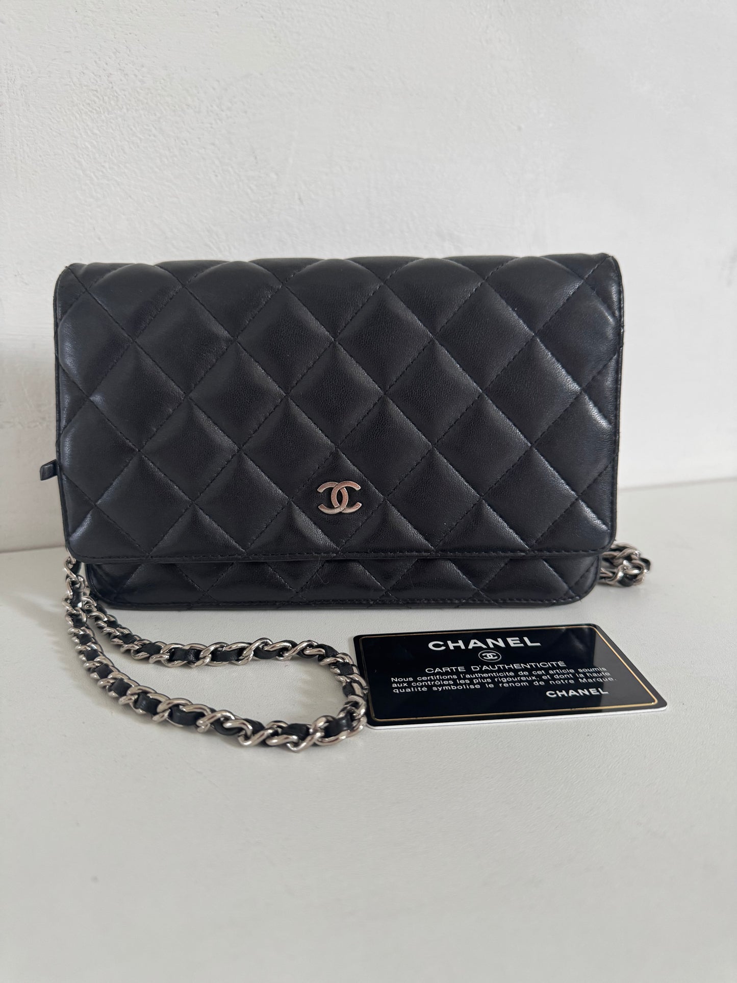 CHANEL Classic Wallet on Chain "WOC" Lambskin